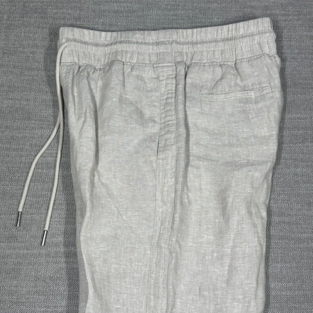 Quince 100% European Linen Wide Leg Pants Flax Beige Medium NWOT Capsule Natural